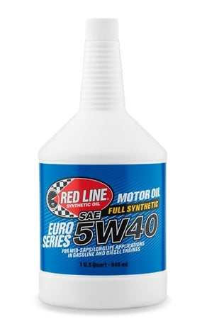 Euro-Series 5W40 Synthetic Motor Oil Red Line Oil