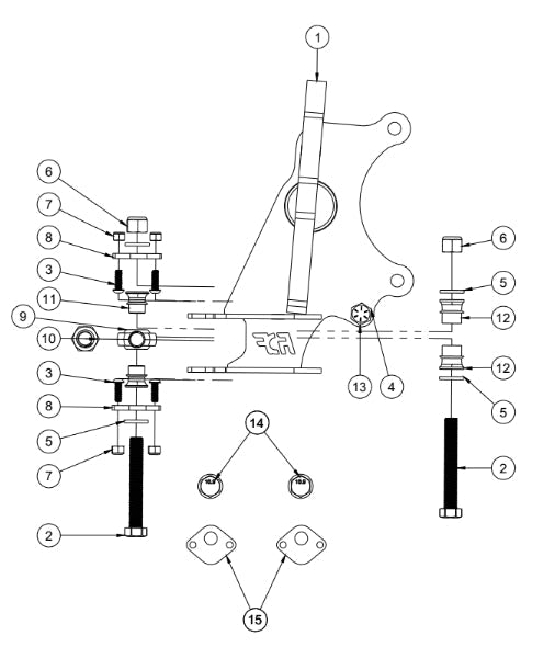 Mustang S197 Mega Knuckle Assembly