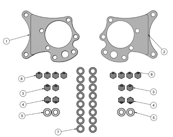 350z Brembo Bolt On Dual Caliper Bracket Assembly