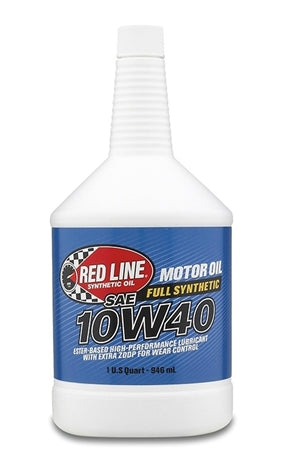 10W40 Synthetic Motor Oil 1 Quart Red Line Oil
