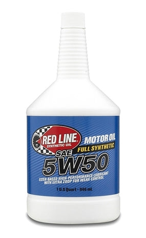 5W50 Synthetic Motor Oil 1 Quart Red Line Oil