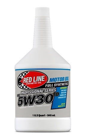 5W30TD Synthetic Motor Oil Professional-Series 1 Quart Red Line Oil