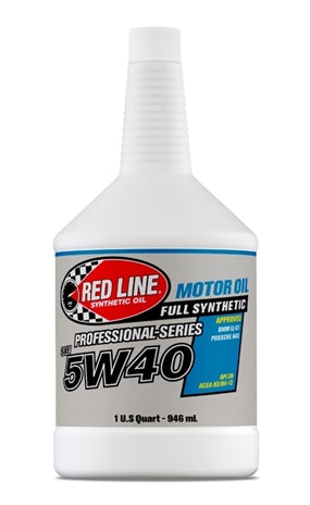 5W40 Synthetic Motor Oil Professional Series 1 Quart Red Line Oil