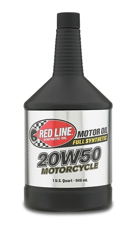 20W50 Motorcycle Oil Synthetic 1 Quart Red Line Oil