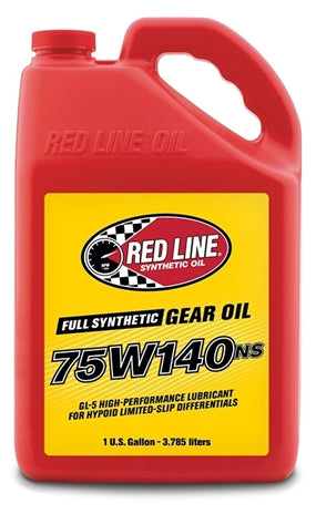 75W140NS Gear Oil Synthetic GL-5 Differential Gear Oil 16 Gallon Red Line Oil
