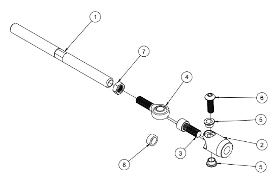 Mustang S197 Tie Rod Upgrade Assembly