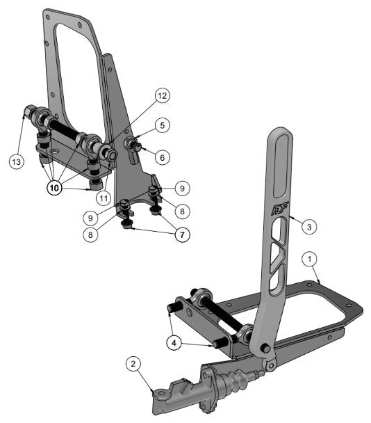 Corvette C06 Handbrake Mount Assembly