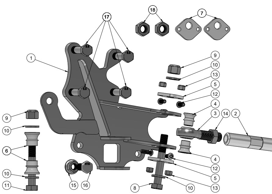 BMW E8X Mega Knuckle Adaptor Assembly