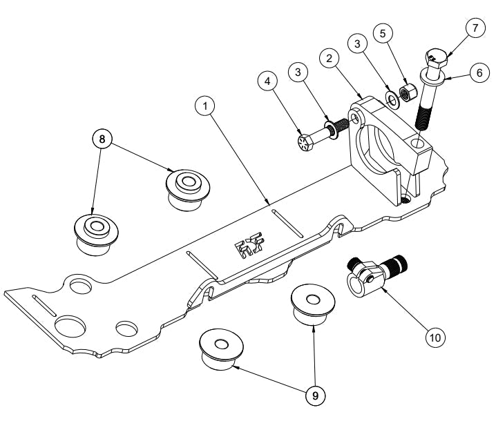 Nissan 350Z/ Infiniti G35 Rack Relocation Assembly
