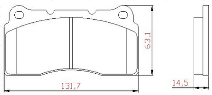 Yellow Speed Racing High Performance Street Front Brake Pads