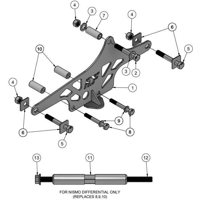 Nissan 350Z/ Infiniti G35 Diff Brace Spare Parts